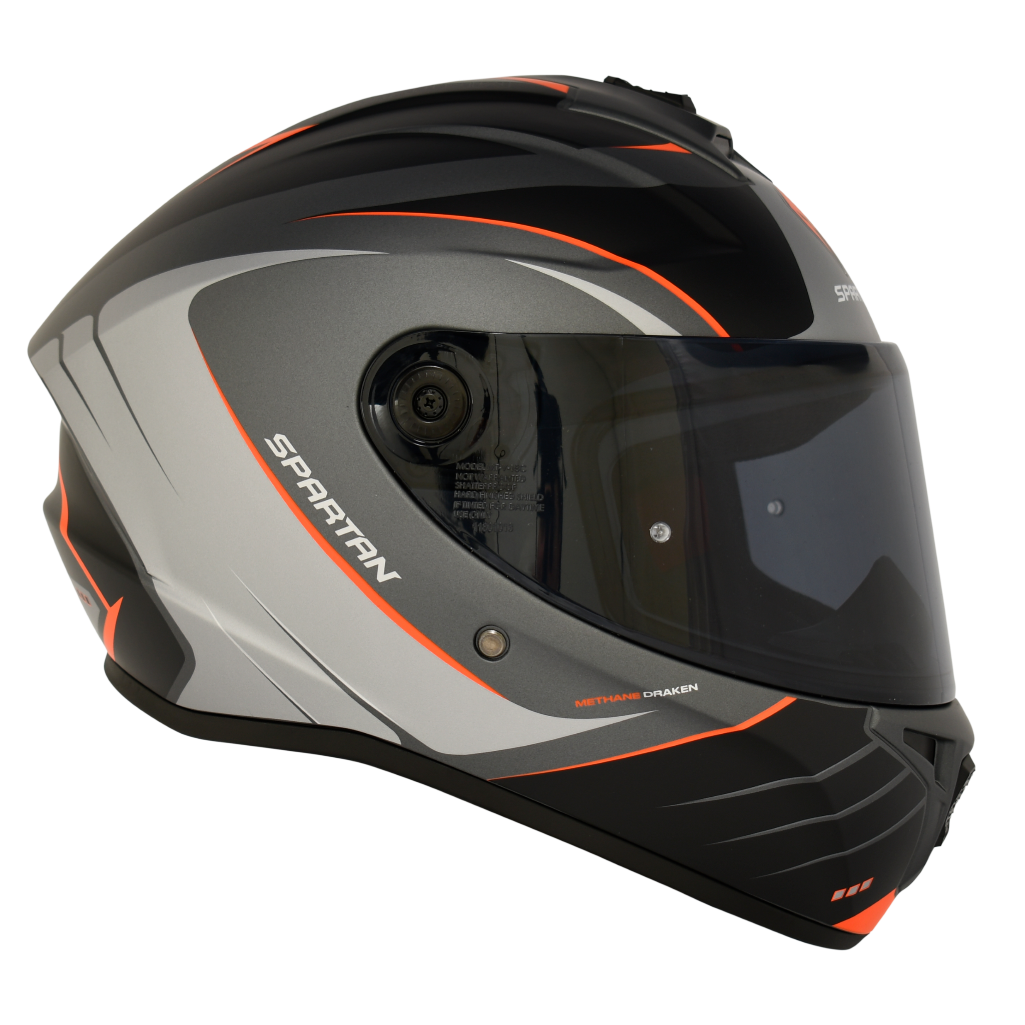 Casco Spartan Draken S Methane Gris Rojo