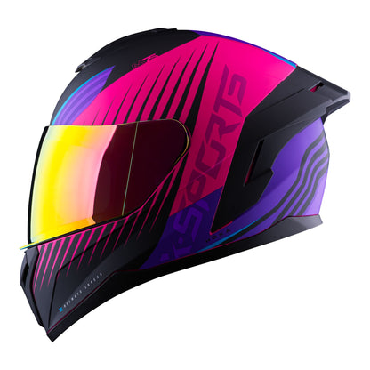 Casco XSPORTS M75 Hoxa Negro Morado
