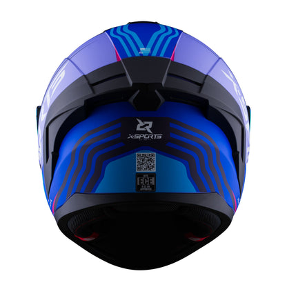 Casco XSPORTS M75 Hoxa Azul Morado
