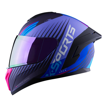 Casco XSPORTS M75 Hoxa Azul Morado