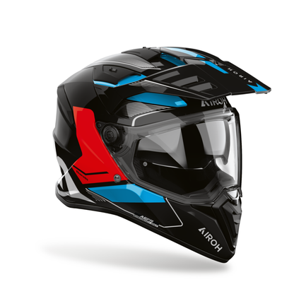 Casco AIROH Bandit Tune Blue Red Gloss