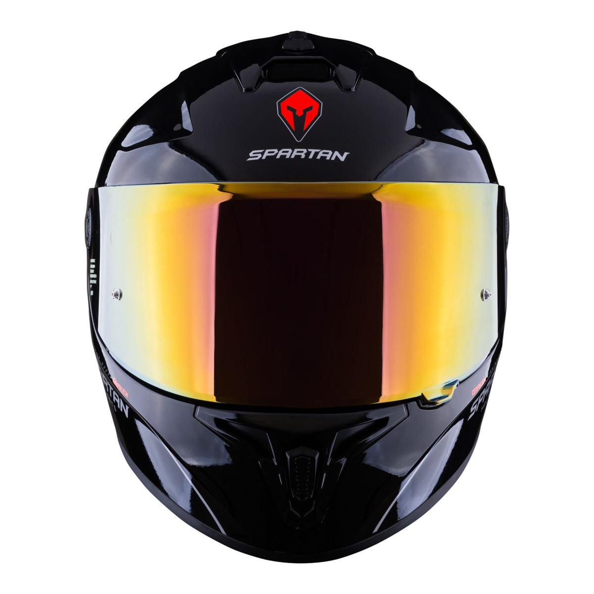 Casco SPARTAN Draken S Negro Brillante Visor Rojo