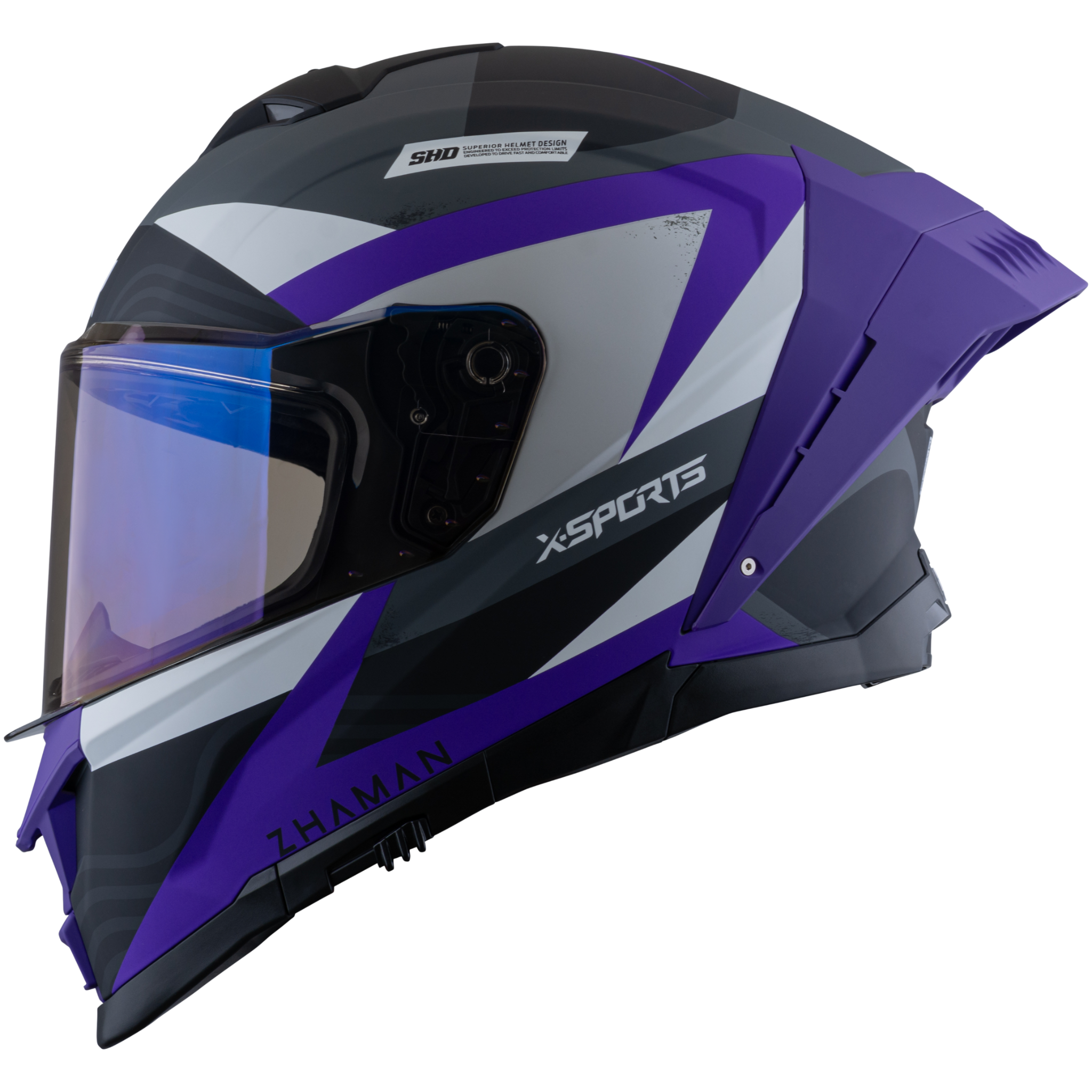 Casco Xsports x-162 Zhaman Morado Blanco