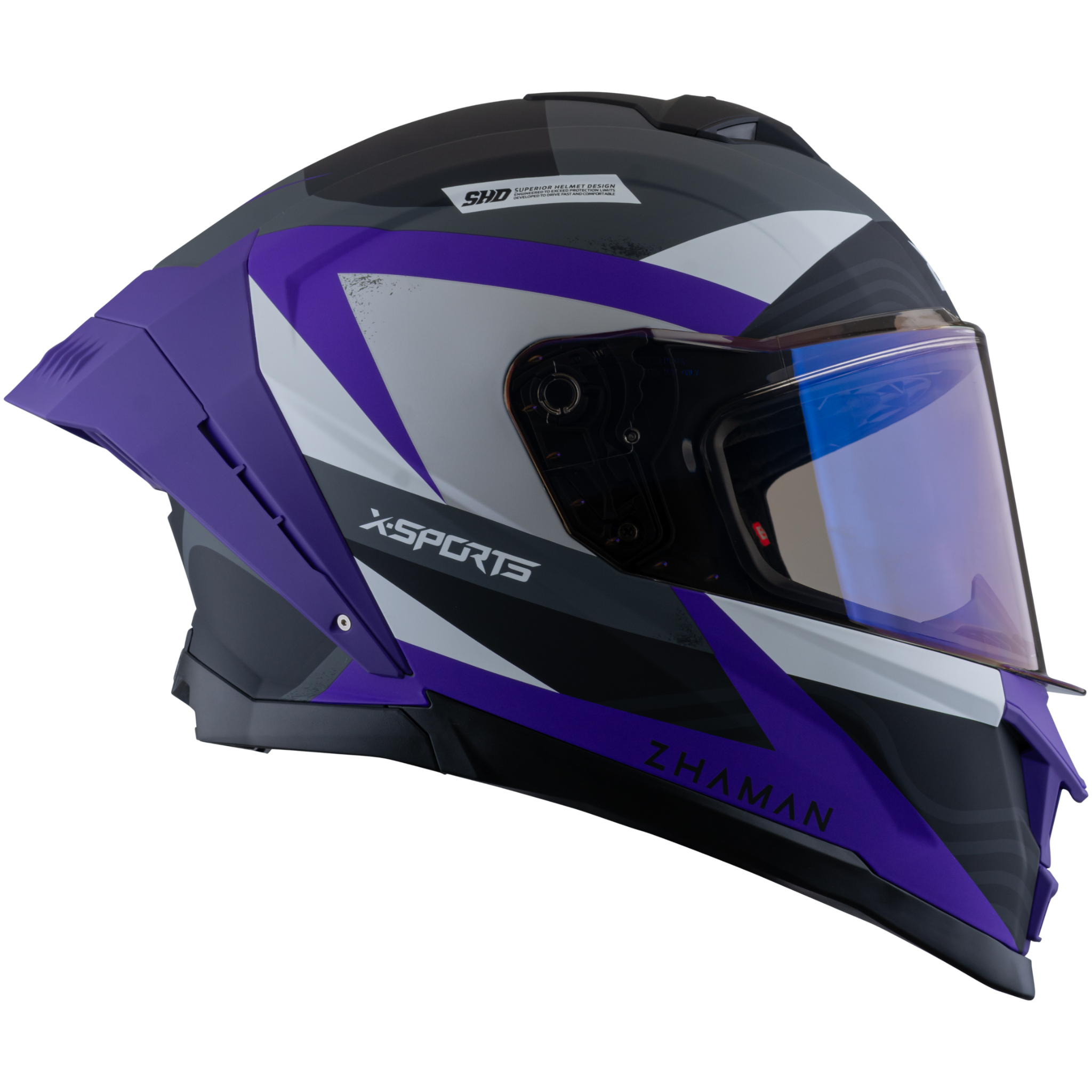 Casco Xsports x-162 Zhaman Morado Blanco
