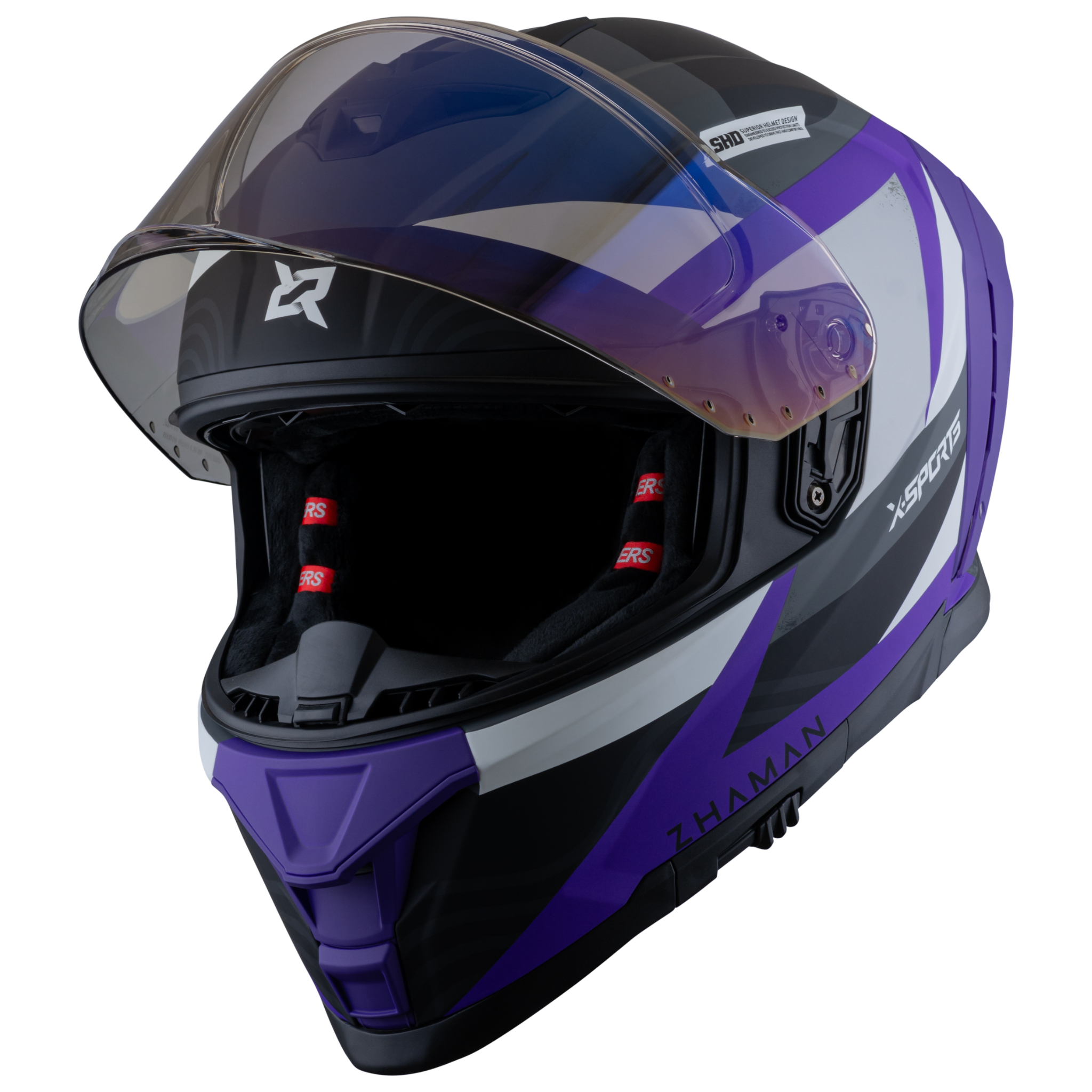 Casco Xsports x-162 Zhaman Morado Blanco