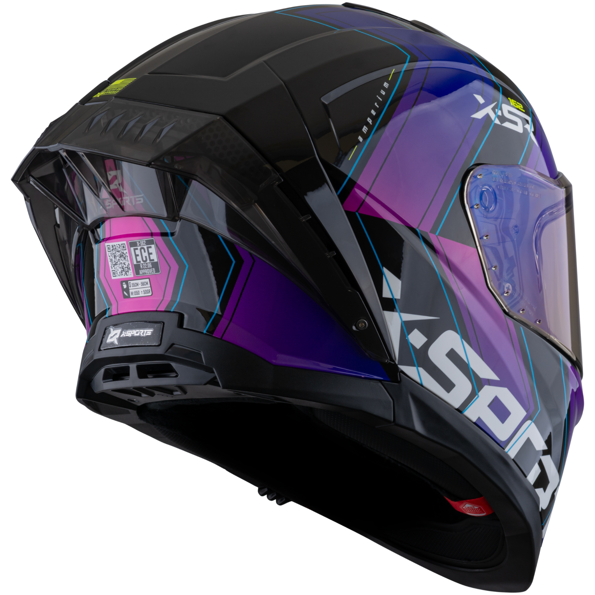 Casco Xsports x-162 Ampreium Morado Rosa