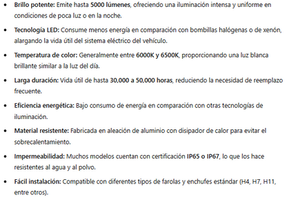 ESPECIFICACIONES LED5000LM