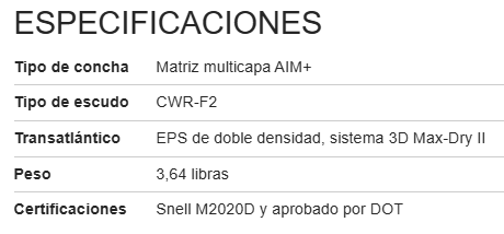 ESPECIFICACIONES RF1400