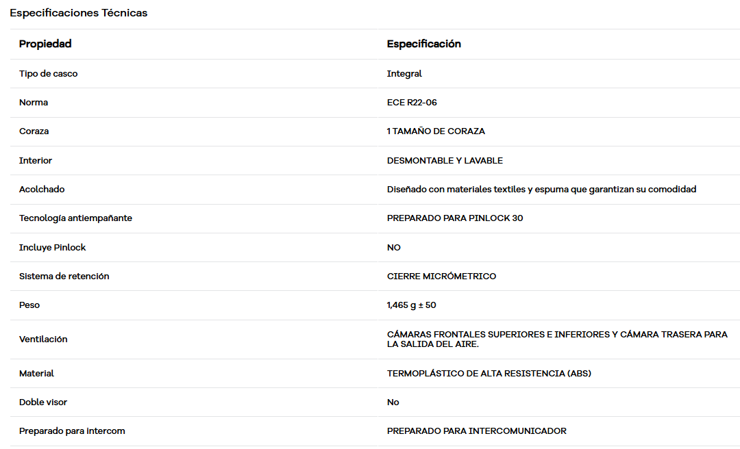 ESPECIFICACIONES TÉCNICAS 