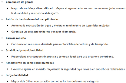 Especificaciones EPIRELLIANGELCITY