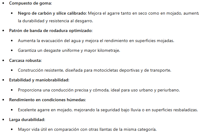 Especificaciones EPIRELLIANGELCITY