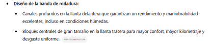 Especificaciones PIRELLISL90