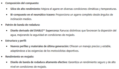 Especificaciones técnicas.