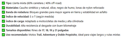 Especificaciones.