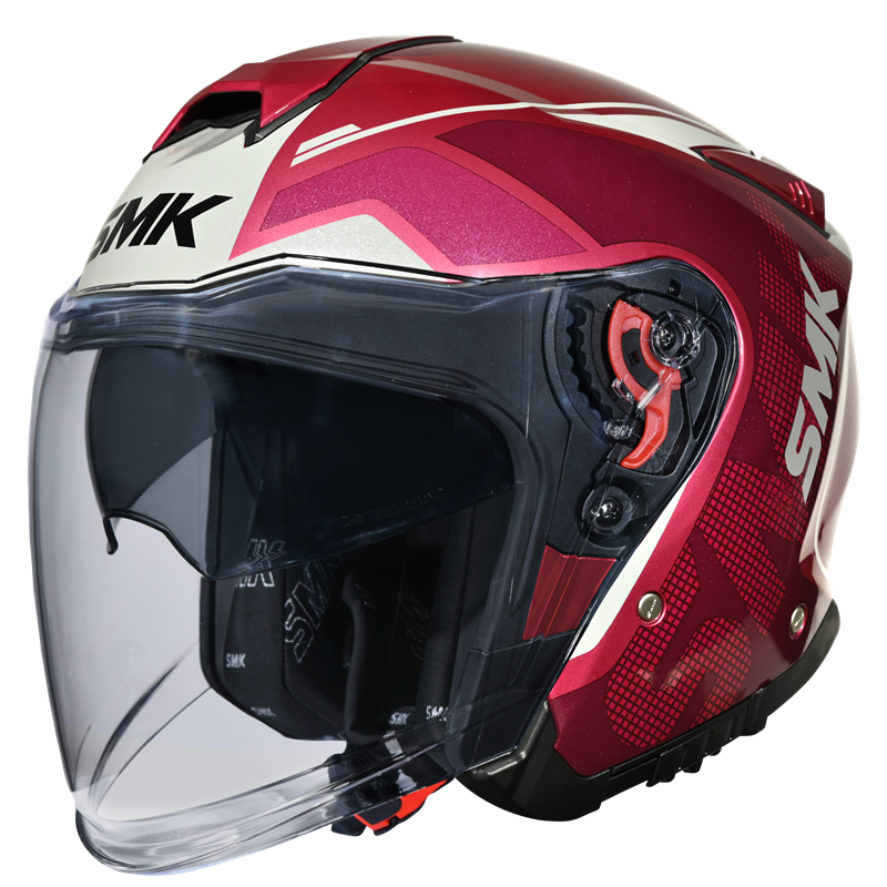 Casco SMK GTJ Tourer Rojo Blanco