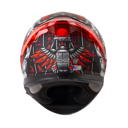 Casco SHAFT PRO SHPRO-612 DV EVO Faraon Rojo