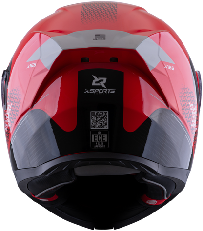 Casco XSPORTS 166 Toursafe Rojo Brillante