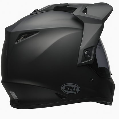 Casco BELL MX-9 Adventure Mips Negro Mate, vista posterior en ángulo