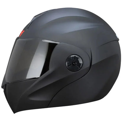 Casco abatible ICH 3110 Solid negro mate, vista lateral izquierda
