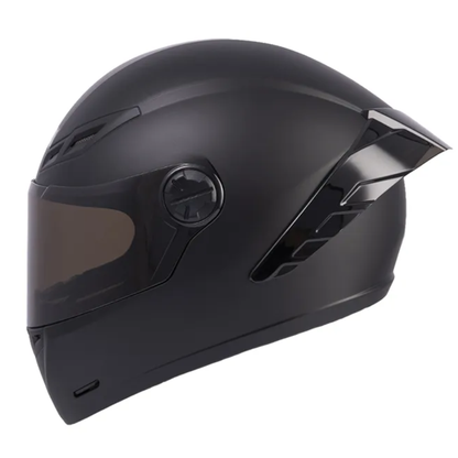 Casco ICH 501 Solid negro, vista lateral izquierda