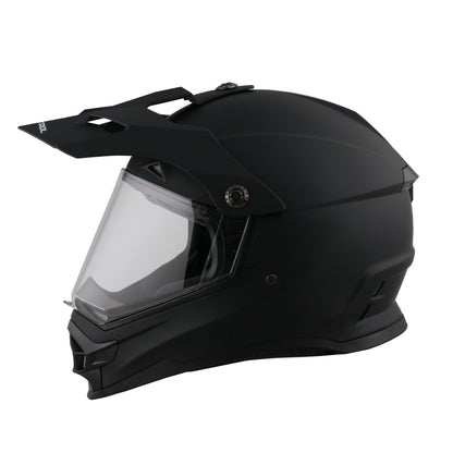 Casco KONTROL 819-6 Negro Mate, vista lateral con visera