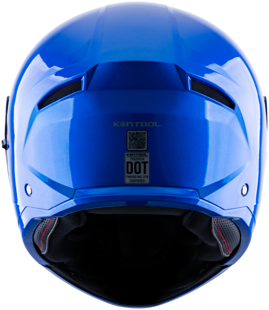 Casco KONTROL TROOPER, azul, vista posterior