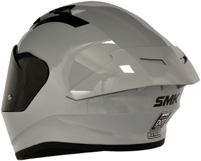 Casco SMK Stellar Gris, vista posterior en ángulo