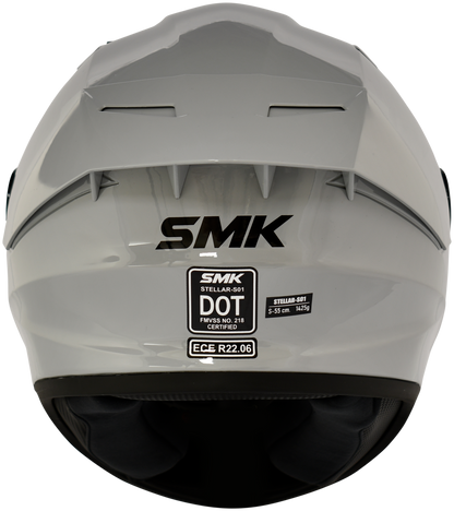 Casco SMK Stellar Gris, vista posterior
