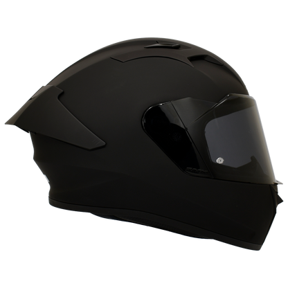 Casco SMK Stellar negro mate, vista lateral derecha
