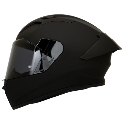 Casco SMK Stellar negro mate, vista lateral izquierda