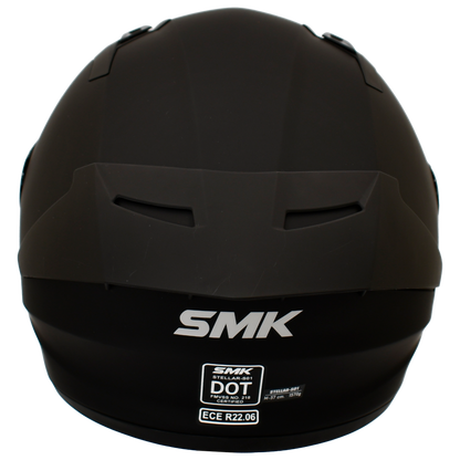 Casco SMK Stellar negro mate, vista posterior