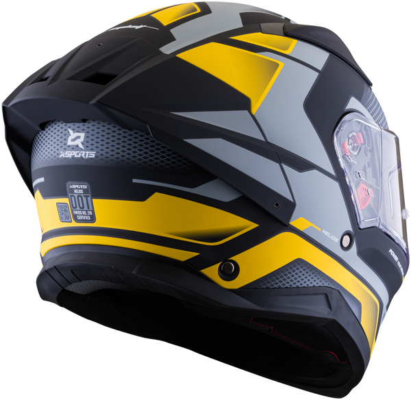 Casco XSPORTS Helios Asphalt Gris Amarillo