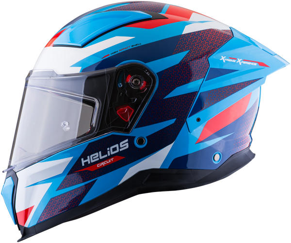 Casco XSPORTS Helios Circuit Negro Azul Rojo