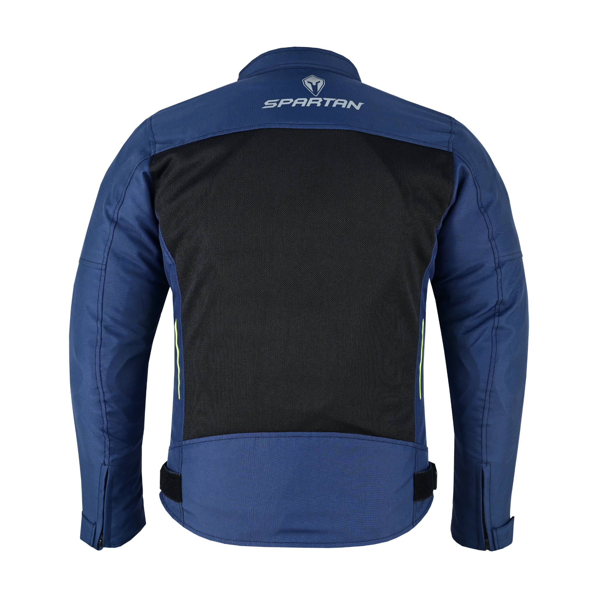 Vista posterior de la chaqueta SPARTAN Mesh azul