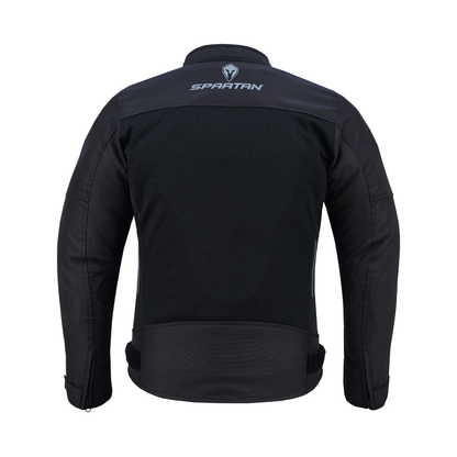 Vista posterior de la chaqueta SPARTAN Mesh negra
