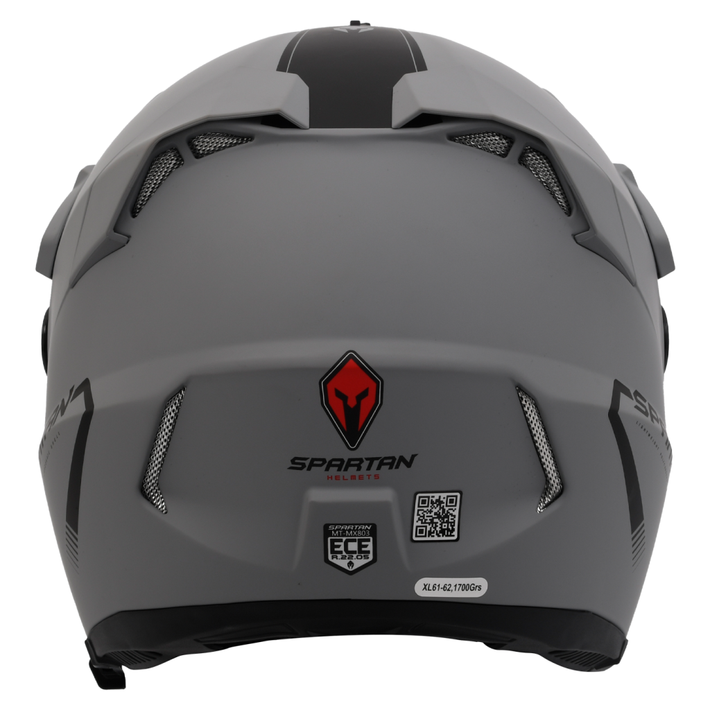 Casco SPARTAN MX803 WOLF Gris Mate