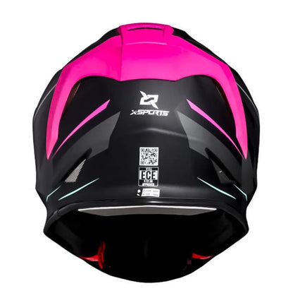 Casco  Xsports V151 Kozmik Negro Rosado