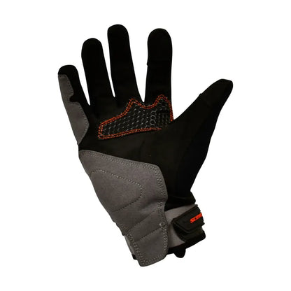 Guante SCOYCO MC192 Impermeable, vista de la palma con detalles rojos