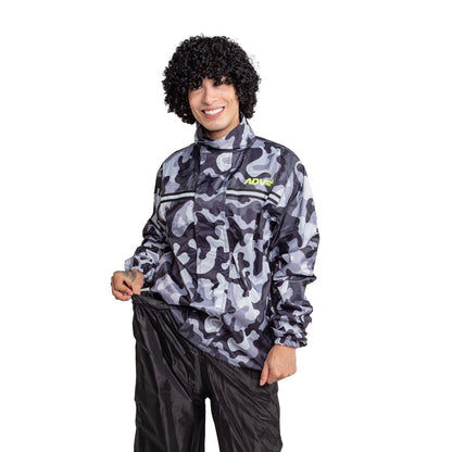 Chaqueta del impermeable Adventure camuflado, vista frontal