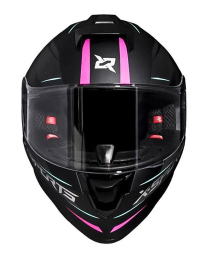 Casco  Xsports V151 Kozmik Negro Rosado